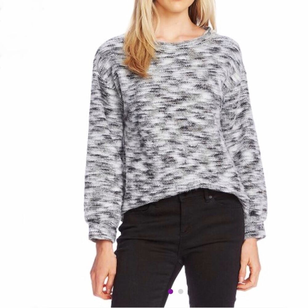 NWOT Vince Camuto Brushed Slub Puff Sleeve Sweater